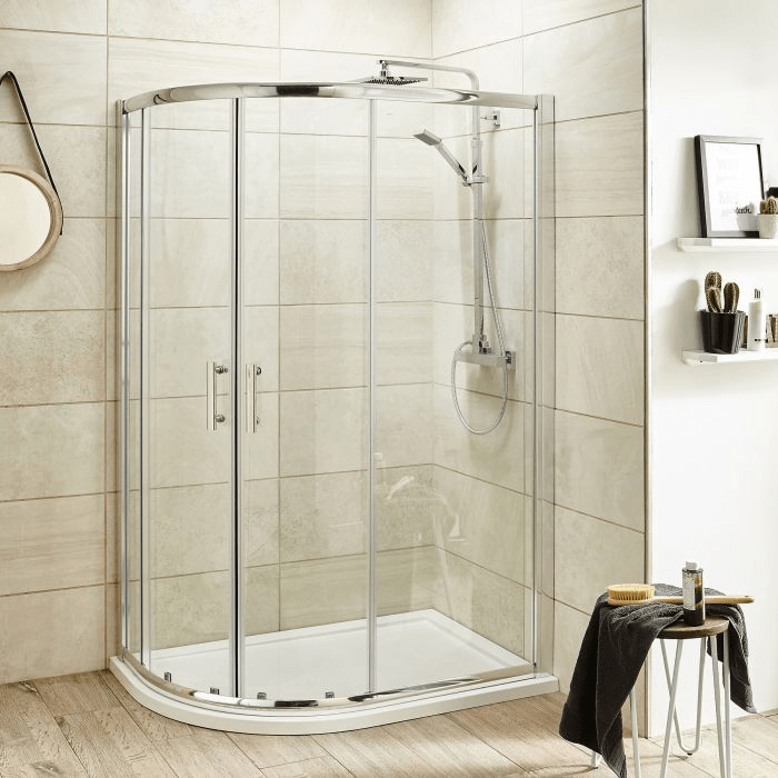 offset shower enclosures